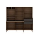 Ver imagem 3 de Kit de Cozinha Compacta Malbec Prime C/ 12 Portas e 2 Gavetas 204cm Ebano/grafite - Genialflex