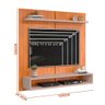 Painel Para Sala Pequena TV Até 50 Polegadas Carvalho Nobre Griz Tibério Shop JM - 4