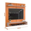 Ver imagem 4 de Painel Para Sala Pequena TV Até 50 Polegadas Carvalho Nobre Griz Tibério Shop JM