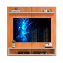 Ver imagem 2 de Painel Para Sala Pequena TV Até 50 Polegadas Carvalho Nobre Griz Tibério Shop JM