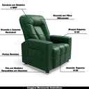 Ver imagem 3 de Poltrona do Papai Reclinável Sala de Cinema Pequim Manual PU Verde G23 - Gran Belo