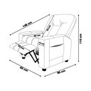Ver imagem 4 de Poltrona do Papai Reclinável Sala de Cinema Pequim Manual PU Verde G23 - Gran Belo