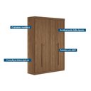 Ver imagem 2 de Quarto Completo Modu +1CÔMODA QC339 Jatobá - Santos Andirá