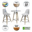 Ver imagem 6 de Conjunto Bistrô Eames Eiffel Mesa Branca Com 2 Banquetas Brancas De Madeira - Cor: Branco