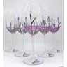 Jogo De 6 Taças De Cristal Pintadas À Mão Lavanda - 2