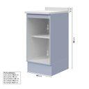 Ver imagem 4 de Balcão Planejado 1 Porta 40cm com Tampo Marselha CabeCasa MadeiraOriginals Azul/Sereno