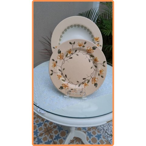 Jogo 6 Pratos Sobremesa Magnolia By Aurora 20cm - Alleanza