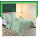 Ver imagem 1 de Colcha Cobre Leito Valença King 3 Peças Dupla Face - Verde