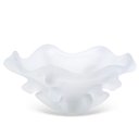 Ver imagem 1 de Centro de Mesa Decorativo Curvas em Vidro Branco Fosco 30cm Od0225 Btc
