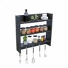 Porta Condimento Porta Tempero Cor Preto Reforçado com Prateleiras para 3kg - 1