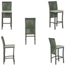 Ver imagem 3 de Mesa Bistrô com 4 Banquetas Roma Preta Corda Náutica Estofado 3 Trama Original