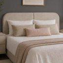Ver imagem 6 de Cabeceira Clean 1.60m para Cama Queen Design Orgânico Dobrável Estofado Linho Bege - Lh Móveis