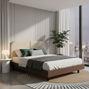 Ver imagem 2 de Cabeceira Clean 1.60m para Cama Queen Design Orgânico Dobrável Estofado Linho Bege - Lh Móveis