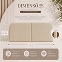 Ver imagem 4 de Cabeceira Clean 1.60m para Cama Queen Design Orgânico Dobrável Estofado Linho Bege - Lh Móveis