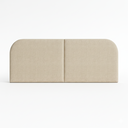 Ver imagem 1 de Cabeceira Clean 1.60m para Cama Queen Design Orgânico Dobrável Estofado Linho Bege - Lh Móveis