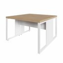 Ver imagem 6 de Plataforma de Trabalho para 2 Pessoas Pés Metal 120cm Macadâmia com Branco F5 Office
