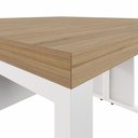 Ver imagem 5 de Plataforma de Trabalho para 2 Pessoas Pés Metal 120cm Macadâmia com Branco F5 Office