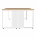 Ver imagem 7 de Plataforma de Trabalho para 2 Pessoas Pés Metal 120cm Macadâmia com Branco F5 Office