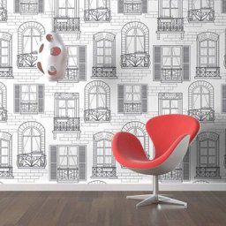 Janelas - Papel de Parede - 0,58 x 2,50m - 1