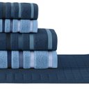 Ver imagem 2 de Jogo de Toalha 5 Peças - Lumiére - Fio Penteado - 100% Algodão - Teka Cor: Azul / Marinho