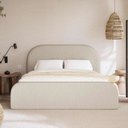 Ver imagem 4 de Cama Casal Valentina Linha Premium Estilo Minimalista Luxo:linho Ocre