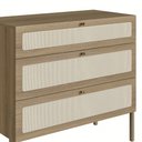 Ver mais imagens de Cômoda para Quarto 3 Gavetas Pés Madeira Arlo A10 Hanover - Mpozenato