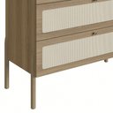 Ver imagem 7 de Cômoda para Quarto 3 Gavetas Pés Madeira Arlo A10 Hanover - Mpozenato