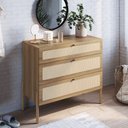 Ver imagem 2 de Cômoda para Quarto 3 Gavetas Pés Madeira Arlo A10 Hanover - Mpozenato