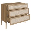 Ver imagem 5 de Cômoda para Quarto 3 Gavetas Pés Madeira Arlo A10 Hanover - Mpozenato