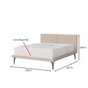 Ver imagem 4 de Base Box Cama Japonesa Toquio King com Cabeceira Almofada Linho Bege