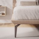 Ver imagem 2 de Base Box Cama Japonesa Toquio King com Cabeceira Almofada Linho Bege