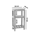 Ver imagem 2 de Aparador Ilha Bancada 50 cm Madeira Demolição Natural Móveis Brasil