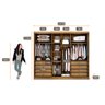 Guarda Roupa Casal Rizon 100% Mdf 6 Portas 8 Gavetas - Novo Horizonte: Cumaru Fendi - 3