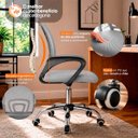 Ver imagem 4 de Kit 2 Cadeiras Begônia Ergonômica Tela Mesh Apoio Lombar até 120kg Cinza
