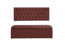 Ver imagem 1 de Kit Painel e Calçadeira Imperatriz 100 cm Suede Vermelho