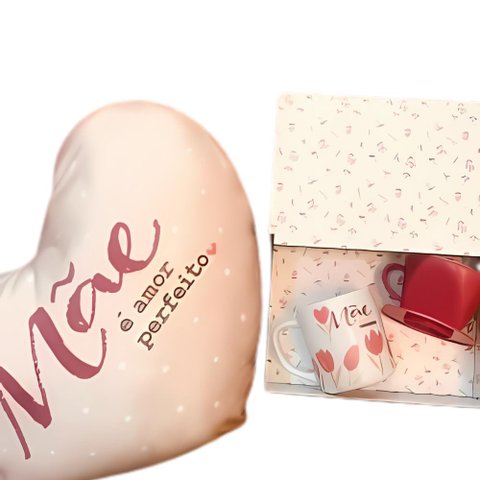 Super Kit de Presente Dia Das Mães Almofada Caneca e Caixa