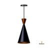 Kit 3 Lustre Pendente Interno Mesa Jantar Balcão Canadá: Preto topo Cobre - 2
