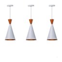 Ver imagem 1 de Kit 3 Lustre Pendente Interno Mesa Jantar Balcão Canadá: Branco topo Cobre