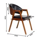 Ver imagem 3 de Kit 4 Cadeiras Sala de Jantar Premium com Braço Madeira Maciça Movellu Home