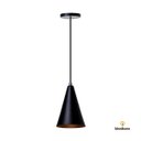 Ver imagem 3 de Kit 3 Lustre Pendente Interno Balcão Cone P:Preto com Cobre