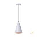 Ver imagem 3 de Kit 3 Lustre Pendente Interno Balcão Cone P:Branco com Cobre