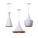 Ver imagem 1 de Kit Lustre Pendente Interno Balcão Jantar Trio Luxo :Branco com Cobre