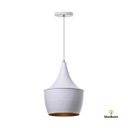 Ver imagem 3 de Kit 3 Lustre Pendente Interno Mesa Jantar Balcão Balão:Branco com Cobre
