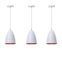 Ver imagem 1 de Kit 3 Lustre Pendente Interno Balcão Bala P:110V/220V/Branco com Cobre