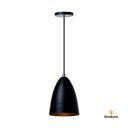 Ver imagem 3 de Kit 3 Lustre Pendente Interno Balcão Bala P:110V/220V/Preto com Cobre