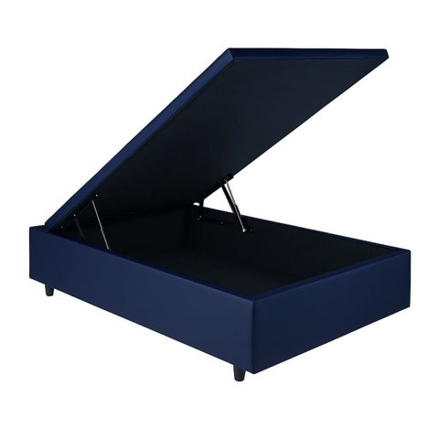 Box Baú Blindado Corino - Solteirão 98x198x38- Novo:azul
