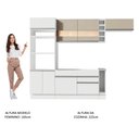 Ver imagem 6 de Armário de Cozinha Completa 290cm Branco/Branco/Crema Safira Madesa 13