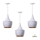 Ver imagem 3 de Lustre Pendente Interno Mesa Jantar Balcão Balão:Branco com Cobre