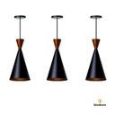 Ver imagem 3 de Lustre Pendente Interno Mesa Jantar Balcão Canadá: Preto topo Cobre