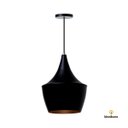 Ver imagem 3 de Kit 3 Lustre Pendente Interno Mesa Jantar Balcão Balão:Preto com Cobre